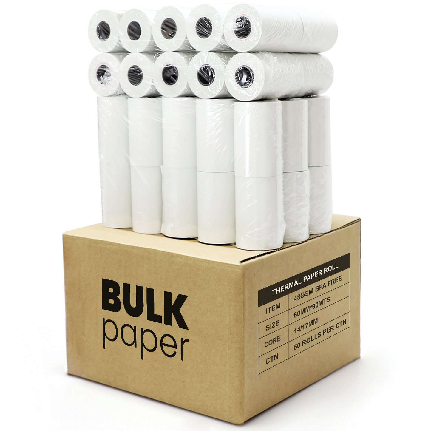 80mm Thermal Paper Roll - 90 Meters