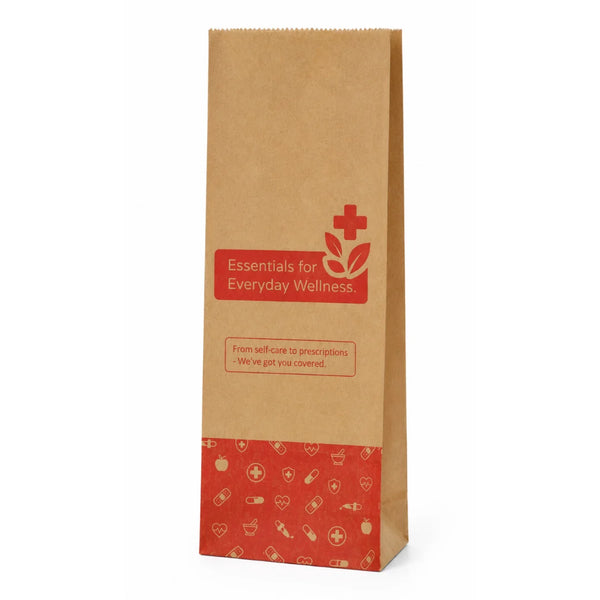 Kraft Paper bag - RX Red - 90x266x55