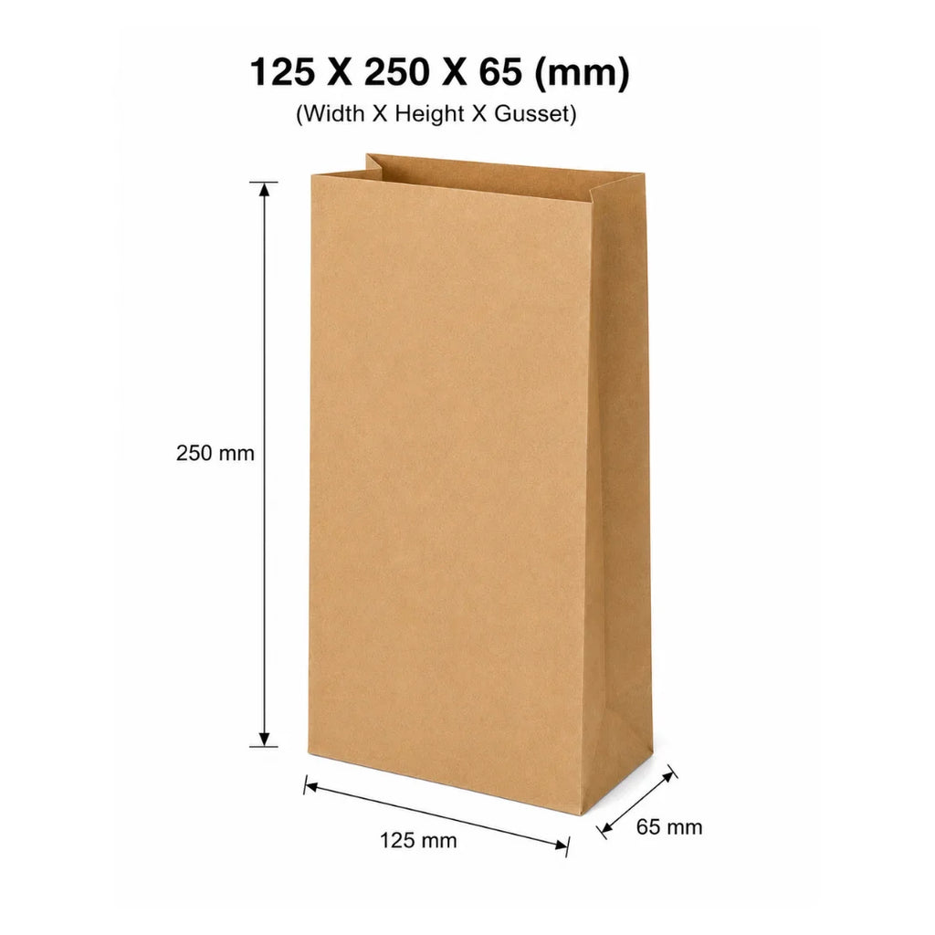 Kraft Paper Bag - (SO4) 125X250X65
